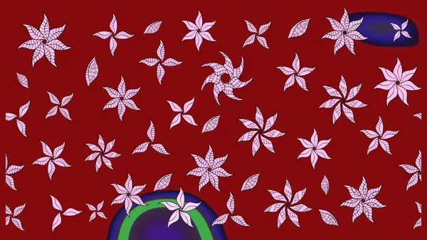 Raster resim. Çiçek desenli çiçek ve yaprakları ile. Sevimli küçük çiçek desenle.