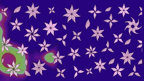 Raster. Güzel suluboya çiçekler, parlak boya çiçek desenli eskiz arka planı..