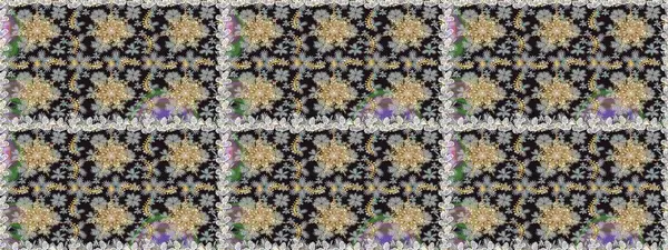 Raster altın pürüzsüz desen. Düz elle çizilmiş klasik koleksiyon. Arkaplan, kumaş, altın duvar kağıdı. Altın elementlerle gri renklerde altın desen.