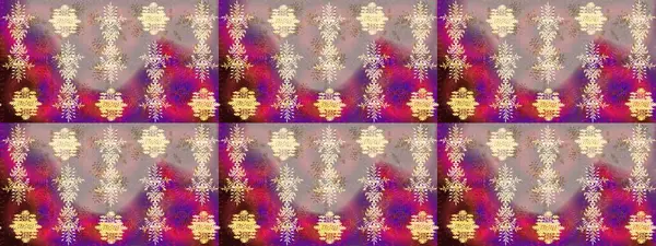 Kış kar tanesi, raster arka plan. Renkli arka planda izole kar taneleri. Yüzey için tekrarlanan doku, paket kağıdı, nötr, mor ve bej renkler. Raster illüstrasyonu.