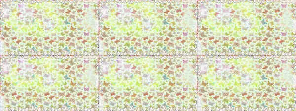 Raster illüstrasyonu. Kumaş, Tekstil, Baskı ve Davetiye için arka plan. Tarafsız arkaplanda kelebek deseni var..