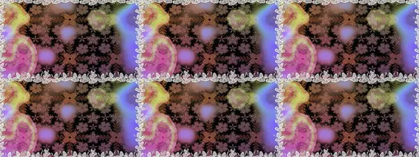 Renkli Bahar Temalı Kusursuz Arkaplan. Kusursuz çiçek deseni. Raster illüstrasyonu. Asya tekstil tarzında. Kahverengi renkli çiçekler. Düz Çiçek Elementleri Tasarımı.