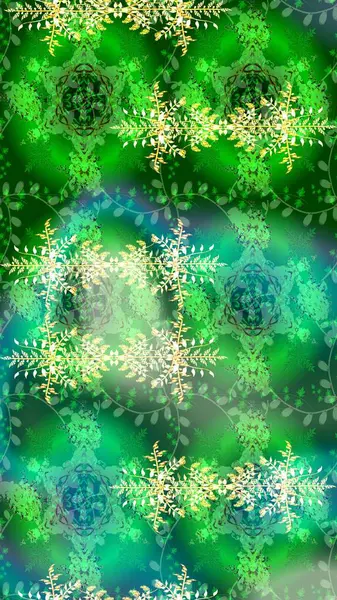 Xmas Frost kar taneleri izole edilmiş siluet sembolü. Kış yeşili, mavi ve nötr noel kar kristal elementi. Meteoroloji buz koleksiyonu. Kar tanesi raster arka planı. Raster çizimi..