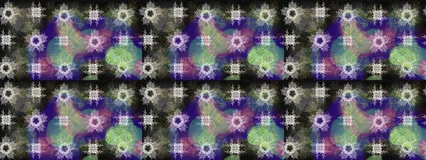 Mavi, nötr ve gri renklerde altın elementlerle Raster eskiz deseni. Tasarım için Damask çizim deseni.