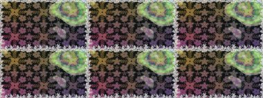 Parlak bir arka plan sorunsuz desen çiçek fantezi tasarım. Düz Çiçek Elemanları Tasarım. Renkli Bahar Teması kesintisiz desen Arka Plan.