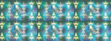 Güzel kar tanesi. Soyut kış altın süsü. Renkli arka planda izole tatlı kar taneleri. Yuvarlak raster kar tanesi. Raster illüstrasyonu.