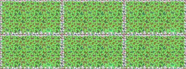 Moda Kumaşı Tasarımı. Raster illüstrasyonu. Yeşil renkli resim. Kelebeklerle parlak, pürüzsüz desen.