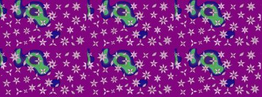 Düz Çiçek Elementleri Tasarımı. Mor renkli çiçekler. Çiçekli eskiz çizimi. Renkli Yaz Teması çizim şablonu.