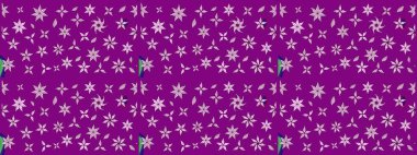 Mor renkler ve parlak çiçekler üzerine soyut çizim deseni. Küçük çiçekte hoş bir çiçek deseni var. Çiçek elementli zarif raster dokusu..