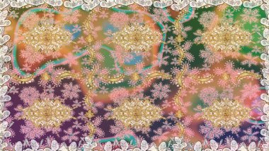 Klasik klasik klasik arka plan. Geleneksel oryantasyon süsü. Kusursuz klasik raster altın desenli. Altın elementlerle bej renklerde altın desen.