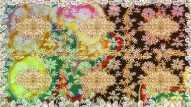 Kusursuz klasik raster altın desenli. Tarafsız renklerde, altın elementlerle kusursuz desen. Geleneksel oryantasyon süsü. Klasik vintage arkaplan.