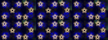 Kar tanesi renkli desen. Snowflakes desen. Raster kar taneleri arka plan. Renk arka plan üzerinde izole soyut kar taneleri ile düz tasarım. Raster illüstrasyon.