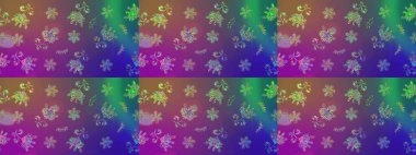 Çiçek deseni. Çiçeksiz arka plan. Şatafatlı bahar bahçesi dokusu. Raster illüstrasyonu.