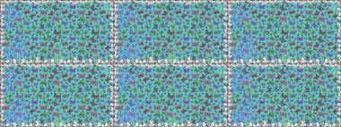 Sonsuz. Kelebekli kusursuz soyut çiçek arkaplanı. Çizim, karalama, karalama. Raster. Moda Kumaşı Tasarımı.