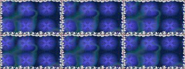 Süslü kumaş deseni. Düz Çiçek Elementleri Tasarımı. Raster illüstrasyonunda kusursuz çiçek deseni. Renkli Bahar Teması Kusursuz Arkaplan.