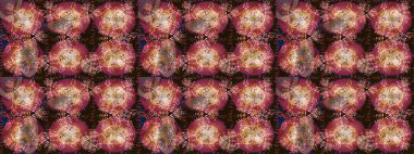 Basit bir kar tanesi. Soyut duvar kâğıdı, ambalaj dekorasyonu. Kahverengi, kırmızı ve bej renkli tatlı kar taneleri. Kışın sembolü, mutlu noeller, mutlu yeni yıl kutlaması Raster illüstrasyonu..