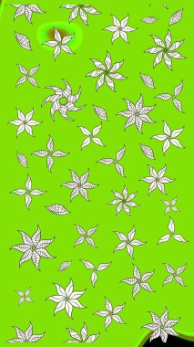 Modaya uygun kumaş deseni. Düz Çiçek Elementleri Tasarımı. Sevimli çiçek raster deseni. Renkli Yaz Teması çizim şablonu.