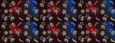 Raster resim. Kar taneleri arka plan. Snowflakes desen. Düz renkli arka plan üzerinde izole kar taneleri tasarımı. Kar tanesi dekoratif desen.