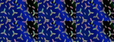 Raster illüstrasyonu. Kar Tanesi Simgesi. Raster illüstrasyonu. Kar taneleri mavi, siyah ve yeşil renklerde izole edilmiş.