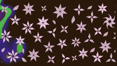 Çizim çiçek deseni duvar kağıdı, web sitesi arka planı, ambalaj kağıdı, davetiye, broşür, afiş veya web sitesi için kullanılabilir. Parlak elementlerin. El çizimi Raster illüstrasyonu.