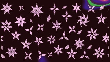 Kahverengi renklerde. Raster illüstrasyonu. Çiçek buketleriyle klasik tarzda eskiz deseni.