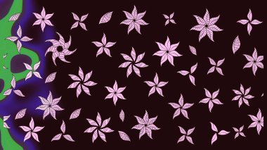 Moda baskıları için zarif bir şablon. Halk tarzı. Modern çiçek arkaplanı. Parlak renkli çiçekleri ve kahverengi yaprakları olan harika bir çiçek deseni..