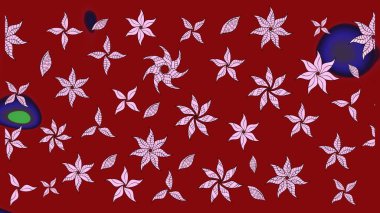 Kırmızı renkte çiçekler. Raster güzel bir çiçek deseni çizmiş. Tatil havası. Nazik romantik baskı. Bahar mevsimi.