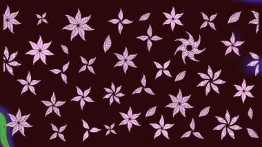 Raster deseni. Kahverengi el çizimi. Sanat, çiçeklere ilham verir ve arka plan bırakır. Karalama çiçekleri çizim deseni.