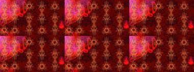 Kar tanesi renkli desen. Snowflakes desen. Raster kar taneleri arka plan. Renk arka plan üzerinde izole soyut kar taneleri ile düz tasarım. Raster illüstrasyon.