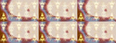 Kızılderili desenli desenli desenli şal deseni. Tekstil, tebrik kartı, boyama kitabı, telefon kılıfı baskısı için kullanılabilir. Etnik Mandala süsü. Raster Henna dövme stili.