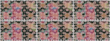 Çiçekli karalama şeklinde Raster çiçek deseni. Yumuşak, bahar çiçekli arka plan. Tarafsız renklerde çiçekler.