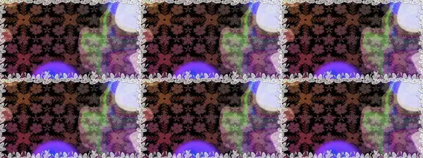 Küçük çiçekli kusursuz yay deseni. Suluboya tarzında kahverengi renkte. Raster illüstrasyonu.