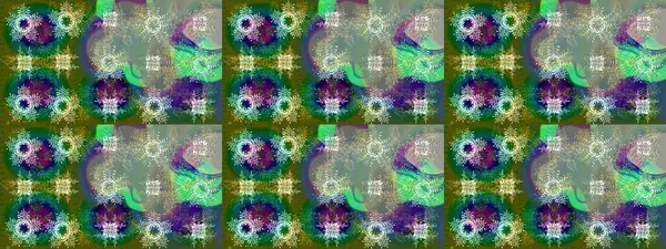 Yeşil, nötr ve mavi renkler üzerine şirin soyut kar tanesi raster tasarımı. Yeni yıl kar tanesi. Düz kar karalama ikonları, kar taneleri silueti Noel afişi için, kartlar.