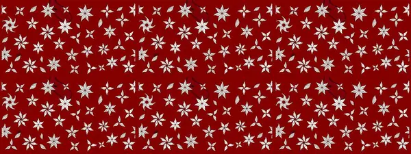 Kırmızı renkte çiçekler. Raster illüstrasyonunda çiçek deseni çizimi.