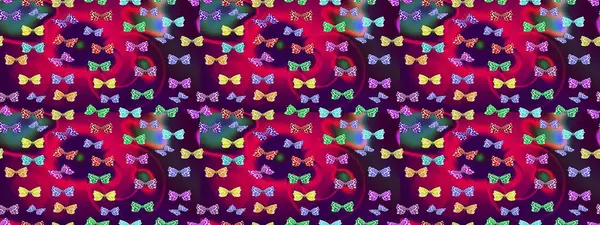 Robot resim. Kart, baskı ve davetiye için basit kadınsı bir model. Raster illüstrasyonu. Kağıt, kumaş ve ambalaj için uygun. Mor arkaplanda renkli kelebek koleksiyonu.