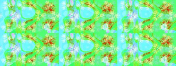 Yüzey için tekrarlanan doku, ambalaj kağıdı, yeşil, mavi ve nötr renkler üzerine kar tanesi. Kış kar taneleri, raster arka plan.