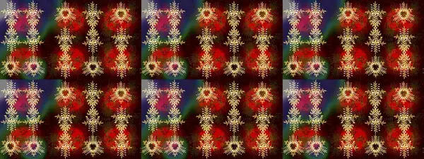 Kar tanesi rengarenk desen. Raster illüstrasyonu. Raster kar taneleri arka planda. Soyut kar taneleri arkaplanda izole edilmiş düz dizayn. Kar taneleri deseni.