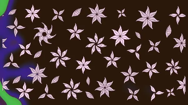 Güzel kumaş deseni. Güzel karalamalı çiçek desenli çizim. Raster illüstrasyonu. Küçük çiçekte sevimli çiçek deseni var..