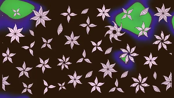 Vadinin çiçekleri kahverengi renklerde. Raster çiçek desenleri çiziyor..