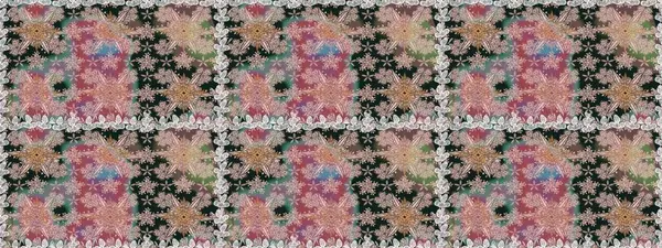 Çiçekli karalama şeklinde Raster çiçek deseni. Yumuşak, bahar çiçekli arka plan. Tarafsız renklerde çiçekler.