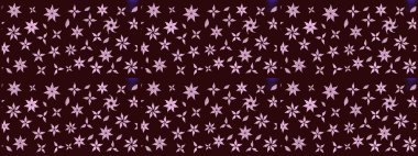 Kahverengi renklerde bahar çiçekleri. Yaprak ve çiçeklerin suluboya resimleri, kahverengi renklerdeki çizimler. Raster illüstrasyonu.