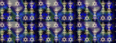 Farklı kar taneleri toplayıcısı, mavi, gri ve siyah renklerde kış elementleri. Raster Noel soyut renkli arkaplan ve tatlı kar tanesi.