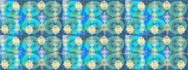 Basit bir kar tanesi. Mavi, yeşil ve nötr renkler üzerine bir resim. Soyut duvar kâğıdı, ambalaj dekorasyonu. Kışın sembolü, mutlu noeller, mutlu yeni yıl kutlaması Raster illüstrasyonu..