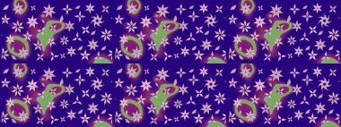 Raster illüstrasyonu. Klasik tropikal doğal elementlerin suluboya seti. Egzotik çiçekler, botanik parlak klasik mavi renkler.