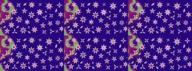 Mavi renkli çiçekler. Raster düz çiçek çizim deseni. Tasarım hediye paketi, tebrik kartları, posterler ve afiş tasarımı.