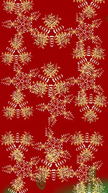 Suluboya, elle çizilmiş. Raster hisseleri. Kırmızıda çiçekler. Taslak arkaplan deseni.