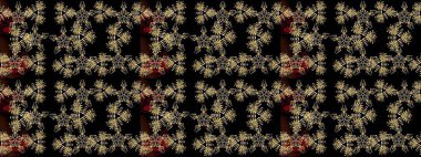 Çiçek deseni. Siyah renkte çiçek çizimi. Şatafatlı bahar bahçesi dokusu. Raster illüstrasyonu. Siyah renkte çiçekler.