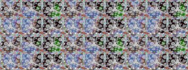 Gri renkli çiçekler. Raster illüstrasyonunda kusursuz çiçek deseni.