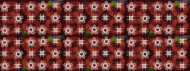 Kar taneleri tasarımı. Son moda kar taneleri ve elementler onun kartlarını gösteriyor. Retro stil dokusu, şablon kış elementleri. Modern tasarım posteri, kapak, kart tasarımı kahverengi, kırmızı ve nötr renkler.