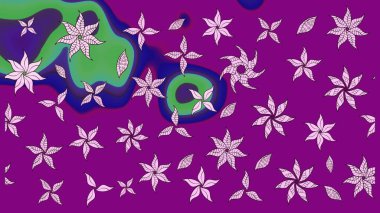 Mor renkli bir papatya deseni. Mor renklerde. Raster illüstrasyonu.